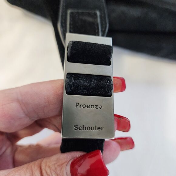 Proenza Schouler Black Suede Backpack Purse PS1 Large Made in Italy - Picture 10 of 16